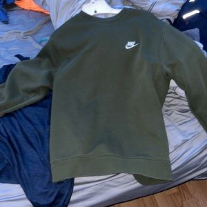 Nike Club fleece crewneck~ Olive Green